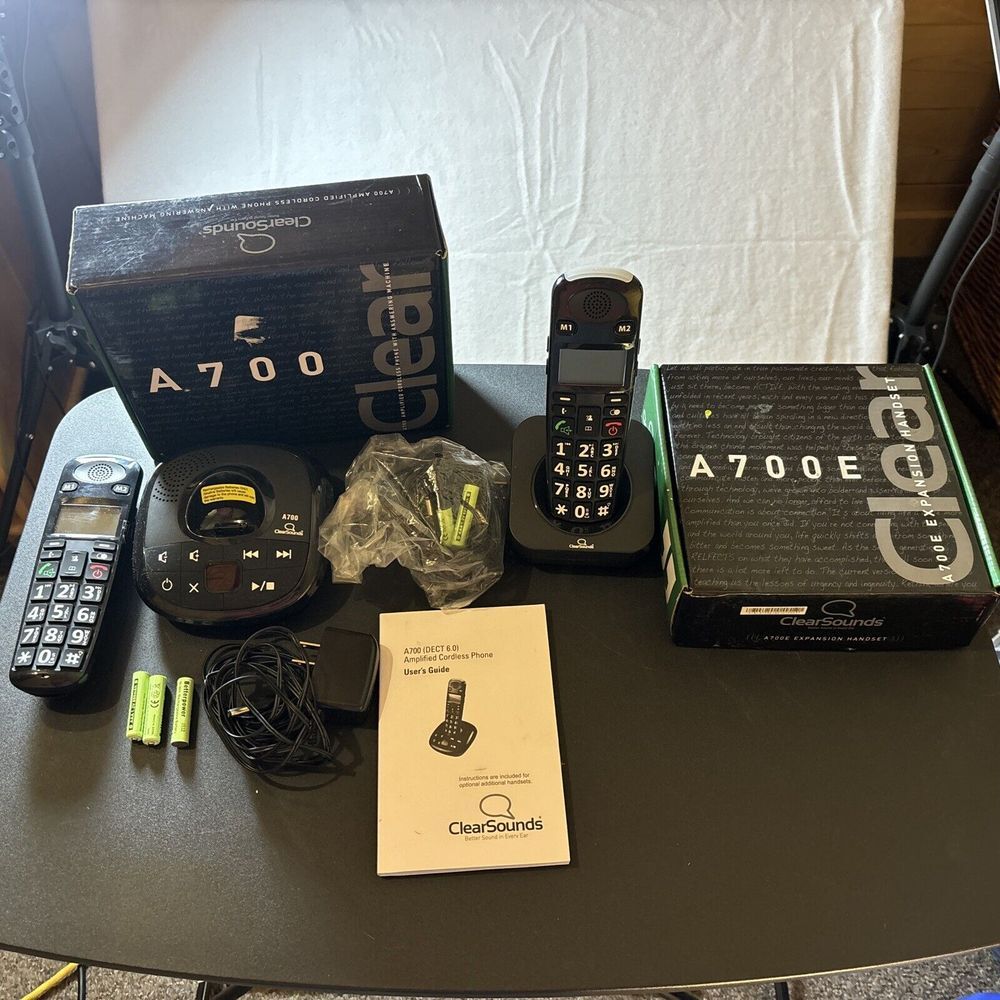 ClearSounds A700 & A700EAmplified Cordless Phone Answering Machine Handset Base